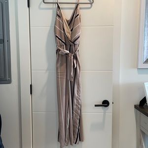 *NWT* Brown Striped Jumpsuit